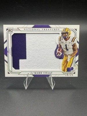Ja'Marr Chase 2021 National Treasures Collegiate - Patch RC Silver /25 RS2 LSU