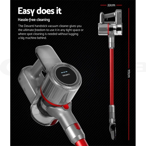 Devanti Handheld Vacuum Cleaner Stick Cordless Bagless Handstick Recharge Vac - Picture 2 of 15