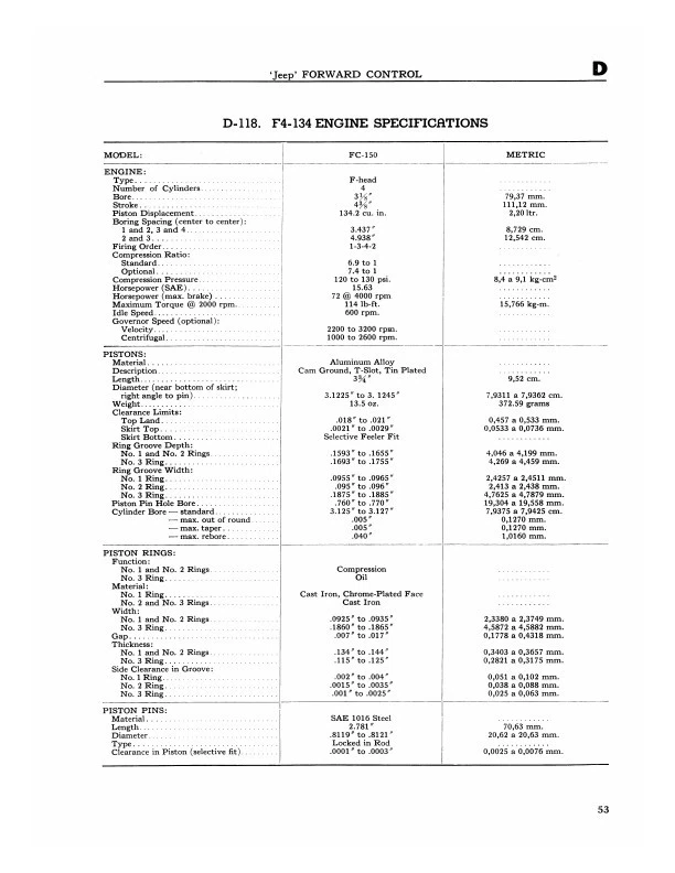 Jeep FC 150 170 Tienda Manual 1957 1958 1959 1960 1961 1962 1963 1964 Forward - Imagen 4 de 4
