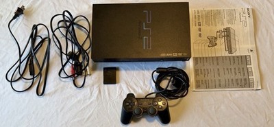 Sony PlayStation 2 Console - Black (SCPH-39001) With Manual!