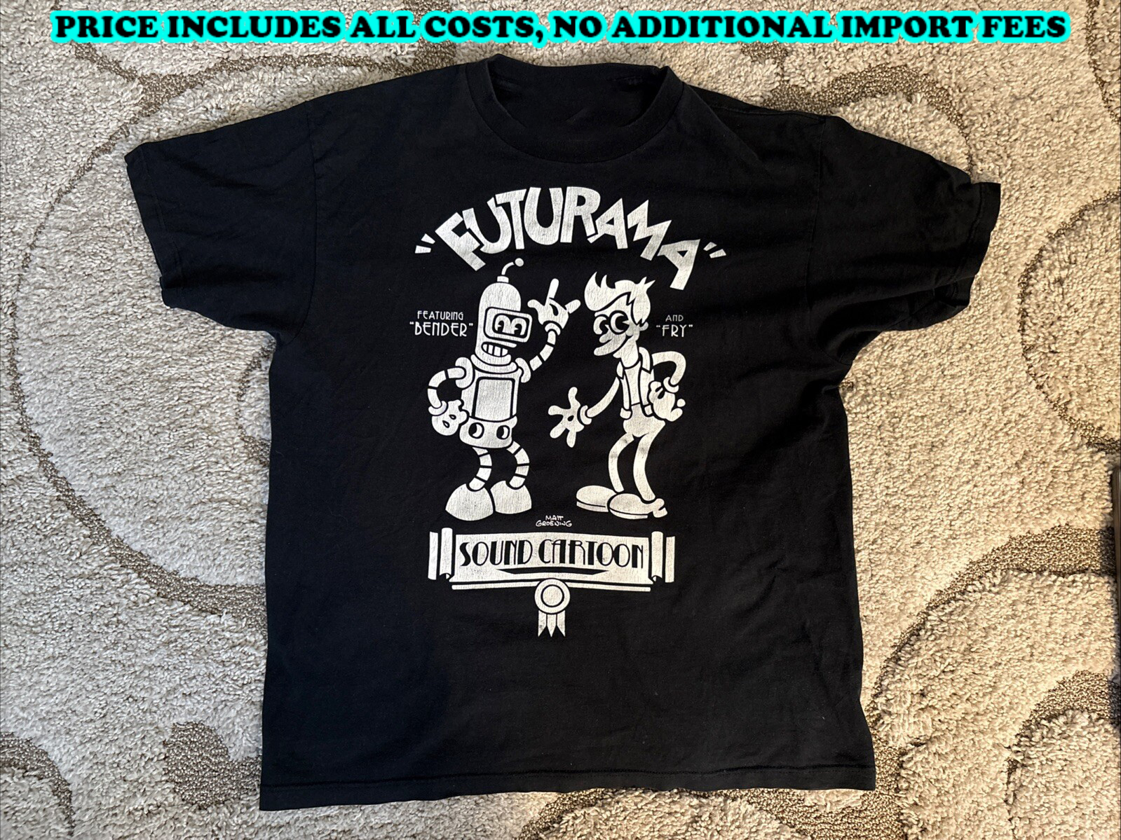Vtg Futurama Sound Cartoon Sitcom T-shirt S to 5XL BA327 FREE SHIPPING