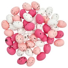 STYROPOREIER Ostern Dekoration Ostereier Wachtel 50 Stück, 1,8x2,5cm - Rose