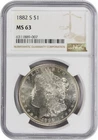 1882-S Morgan Silver Dollar MS63 NGC