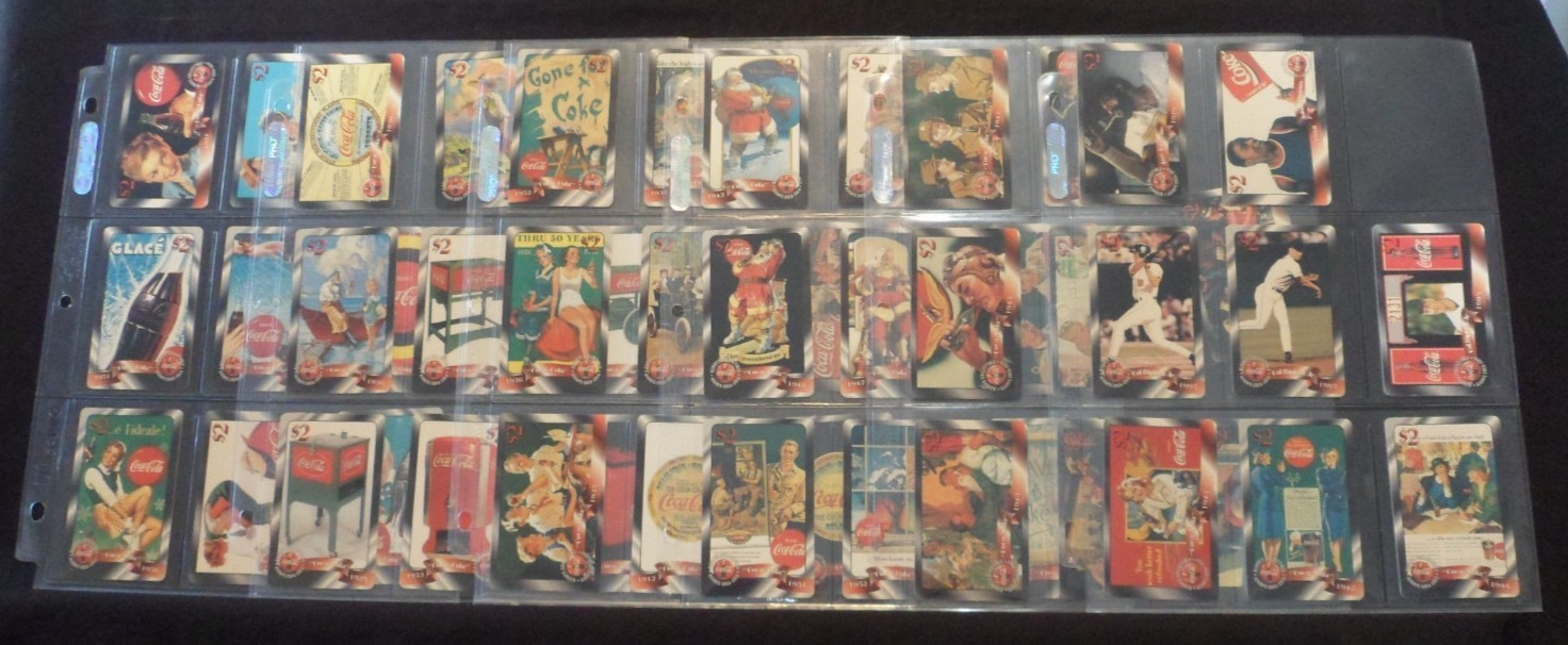 HOBBY Coca-Cola Sprint '96 (Score Board) Set of 48 UNUSED $2 Phone Cards (1-48)