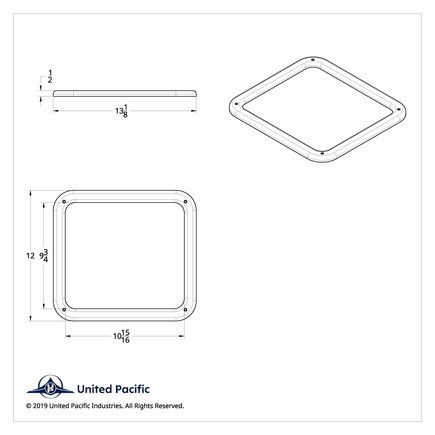 United Pacific 40923 Window Trim Chrome, Plastic, With Hardware, For Kenworth - Picture 2 of 5