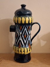 Vintage Italy Fat Lava MCM 50er 60er glasierte Keramik launisch Zier Kaffeekanne