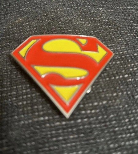 Metal Belt Buckle Superman DC Comics Gloss Triangle Mens Pants Emblem Enamel