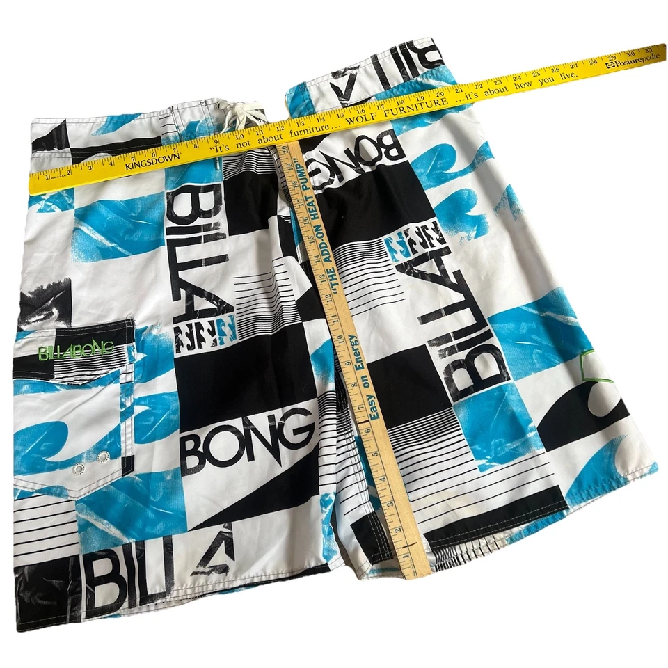 Bañador Billabong Board Shorts 42 Azul Negro Blanco Surf Para Hombre De Colección (mancha) Foto 3 de 4
