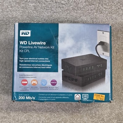 WD Livewire Powerline AV Netzwerk Kit - Steckdose zu Internetverbindung