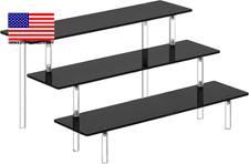 3 Tier Perfume Organizer Stand, Black Acrylic Risers Display Stands, Cologne She