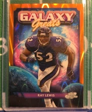 2024 Topps Cosmic Chrome - Galaxy Greats Ray Lewis Orange Galactic Refractor /25