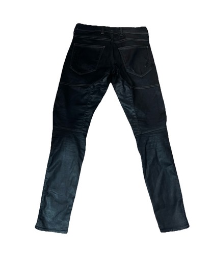 Jeans Hombres G-Star RAW RACKAM 3D Ajustados 29 RARO Estilo Post Apocalipsis ¡Denim Encerado! - Imagen 16 de 24