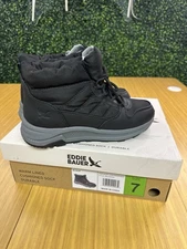 Eddie Bauer Women's Balasana Faux Fur Lined Boots Quilted Upper Lace Up Shoes 7