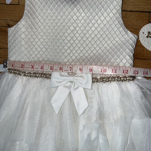NWT American Couture Princess Dress Pearl Bead Girl 8 Ivory Wedding Party - Picture 10 of 12