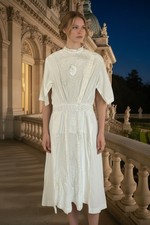 Edwardian White Tea Dress c1910 Antique Embroidered Heirloom Gown