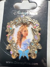 Cinderella Live Action Disney Pin Gold Frame Lily James On Original Parks Card
