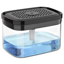 MR.SIGA Dish Soap Dispenser for Kitchen,2 in 1 Premium 14.6 10 10cm, Black