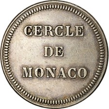 [#488819] Monaco, Token, Casino, Deux Francs, Cercle, AU, Sil, ver