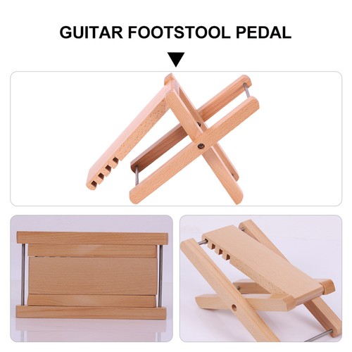 Holz Gitarrenpedal klappbar Fußhocker Pedal Gitarrenzubehör Gitarrenpedal - Bild 9 von 12