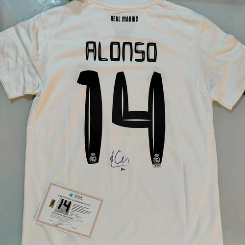 Xabi Alonso Signed Autographed Real Madrid Home Soccer Jersey With COA