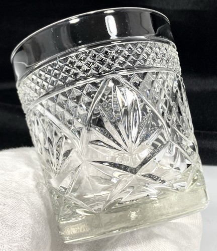 Cristal d' Arques Durand ANTIQUE CLEAR 4 Whiskey Rocks Old Fashion Glass Set EX - Afbeelding 2 van 12
