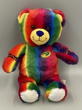 Build A Bear Workshop 2021 Crayola Teddy Bear 16" Plush Rainbow Stripe