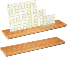 2 Pieces Wooden Ruler Rack Quilting Ruler Rack Organizer Quilting Ruler Holder W