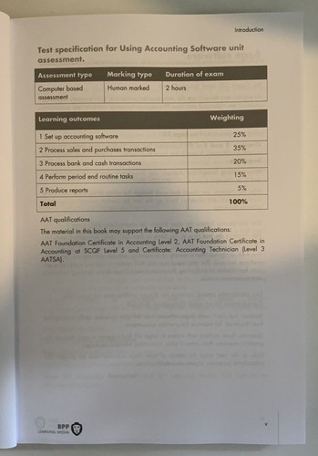 AAT Using Accounting Software Combined Study Text & Question Bank Foundation BPP - Picture 4 of 12