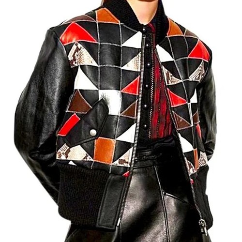 VESTE NEUVE 2295 $ NEUVE AVEC ÉTIQUETTE COACH bombardier PATCHWORK peau de mouton/cuir/serpent taille 0 Italie - Photo 3/5