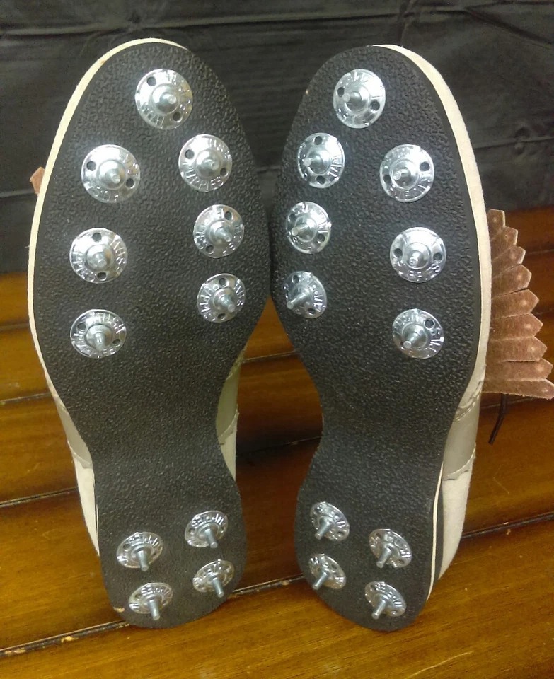 Zapatos de golf vintage de gamuza para mujer Hush Puppies botines de metal - talla 6 nuevos sin caja Foto 4 de 4