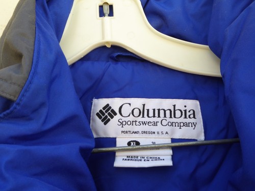 vtg mens XL Columbia One Piece Royal Blue Black and Gray Ski Suit - Picture 2 of 11
