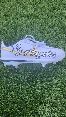 Nike Lunar Cortez Los Angeles  White Gold CV5565-101 sz 7.5 Men Baseball Cleats
