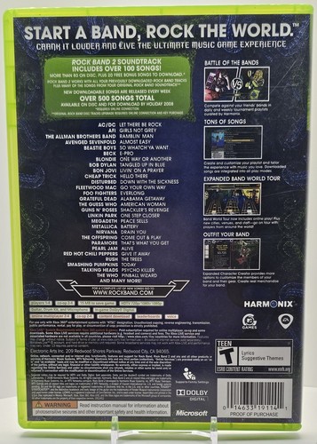 Rock Band 2 Xbox 360 nur Hülle und Handbuch *ohne Spiel!* - Bild 2 von 3