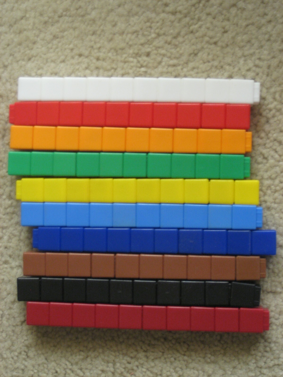 Unifix Model 100 Unifix Interlocking Cubes (10 Of Each Color) DIDAX Model N42-25 Box ...