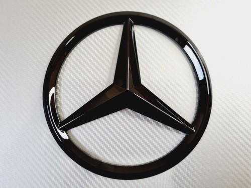 MERCEDES-BENZ Gloss Black Front Grille Star Badge Cover 206mm / 20.6cm