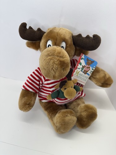 Vintage Moostletoe and Littletoe Plush Stuffed Christmas 1992 Venture 18" Tags