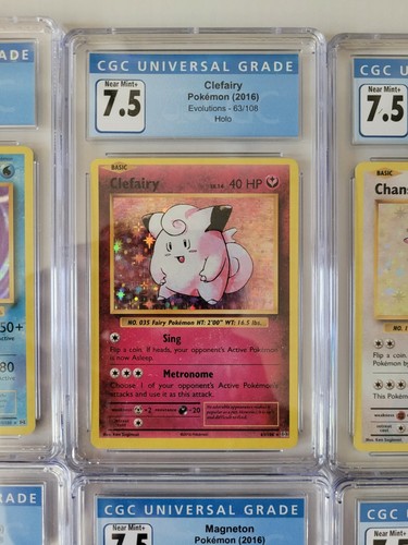 2016 Pokemon Evolutions Holo 6 Card Collection CGC 7.5 Near MINT+ - Picture 5 of 7