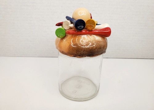 Golf Themed Storage Jar Golf Tee inspired decorative Glass Container - Picture 4 of 16