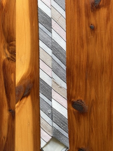 Vintage Hudson’s Pastel Striped Men’s Neck Tie Easter Spring Colors - Picture 5 of 6