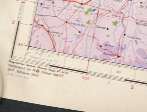 WW2 Allied Aeronautical Navigation (Bombing) Map: Dijon France Region 1943 - Picture 6 of 6