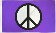 Purple Peace Sign Flag 3x5ft Peace Flag Protest Rally Flag 100D