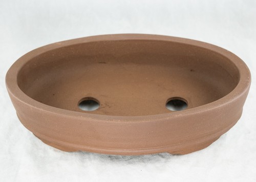 Oval Yixing Zisha Bonsai Pot, Cactus & Succulent Planter  14"x 9.5"x 3.5" + Mesh - Picture 3 of 5