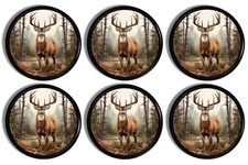 Rustic Stag Deer Cabinet Knobs Wildlife Drawer Pull Handle Woodland Forest Decor