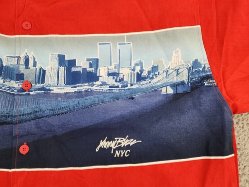 Johnny Blaze Shirt Mens Extra Large NYC Twin Towers Manhattan Empire Adult A05 - Picture 5 of 21