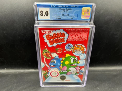 1st Print Parents Choice Bubble Bobble Nintendo NES CGC 8.0 A++ FACTORY SEALED