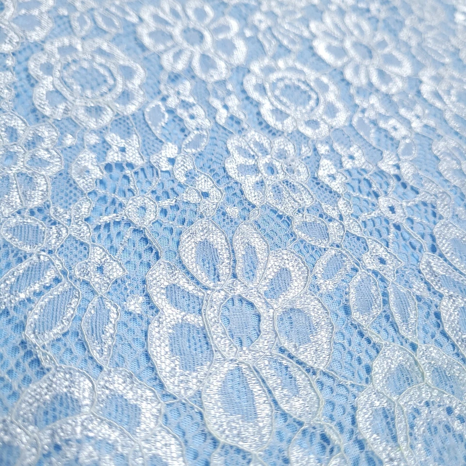 Blusa sin mangas de encaje floral de colección hecha a mano? Blue Hippie Festival Bohemio Foto 3 de 4