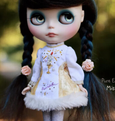 SandyDollsCloset Geburtstag Wünsche Kerze Kleid Set für Blythe Puppe