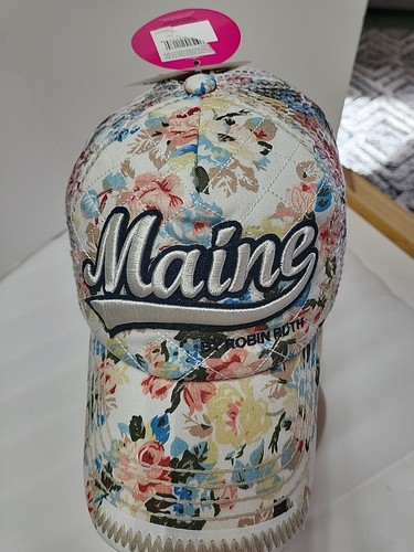 Robin Ruth Floral Quilted Embroidered Trucker Baseball Snap Back Hat MAINE NEW - Picture 10 of 11