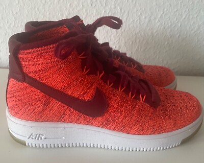 Nike Air Force 1 Mid Ultra Flyknit Orange Bordeaux  Gr.39