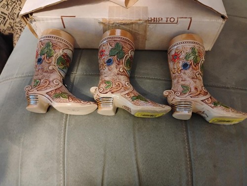 Vintage Gerz Schwäbisch Hall 6-1/4" Keramik Pottery Bier Stiefel Vase Dekor - Bild 3 von 3